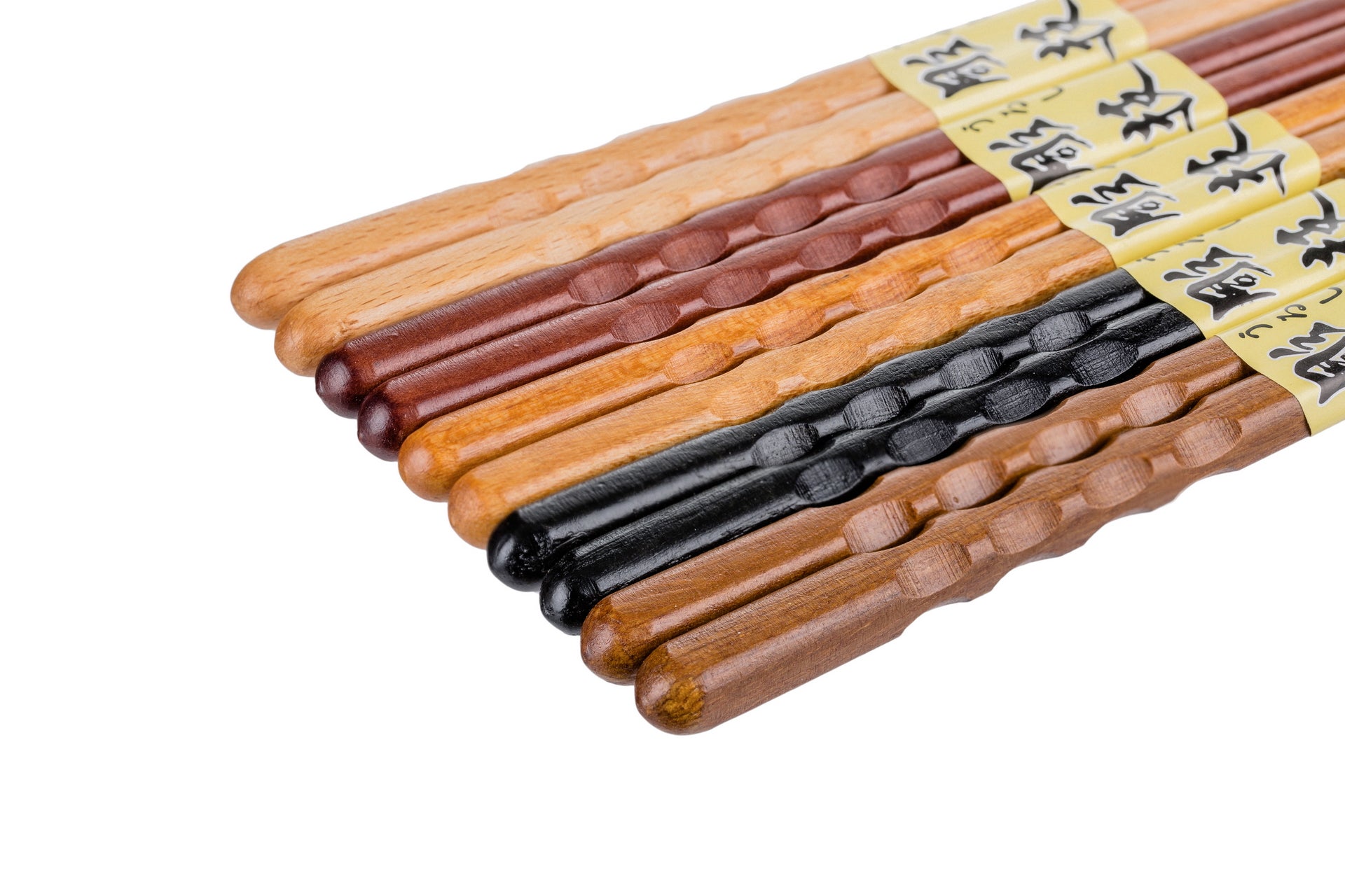 Heim Concept 5 Pair Organic Fancy Hardwood Japanese Reusable Wood Chopsticks