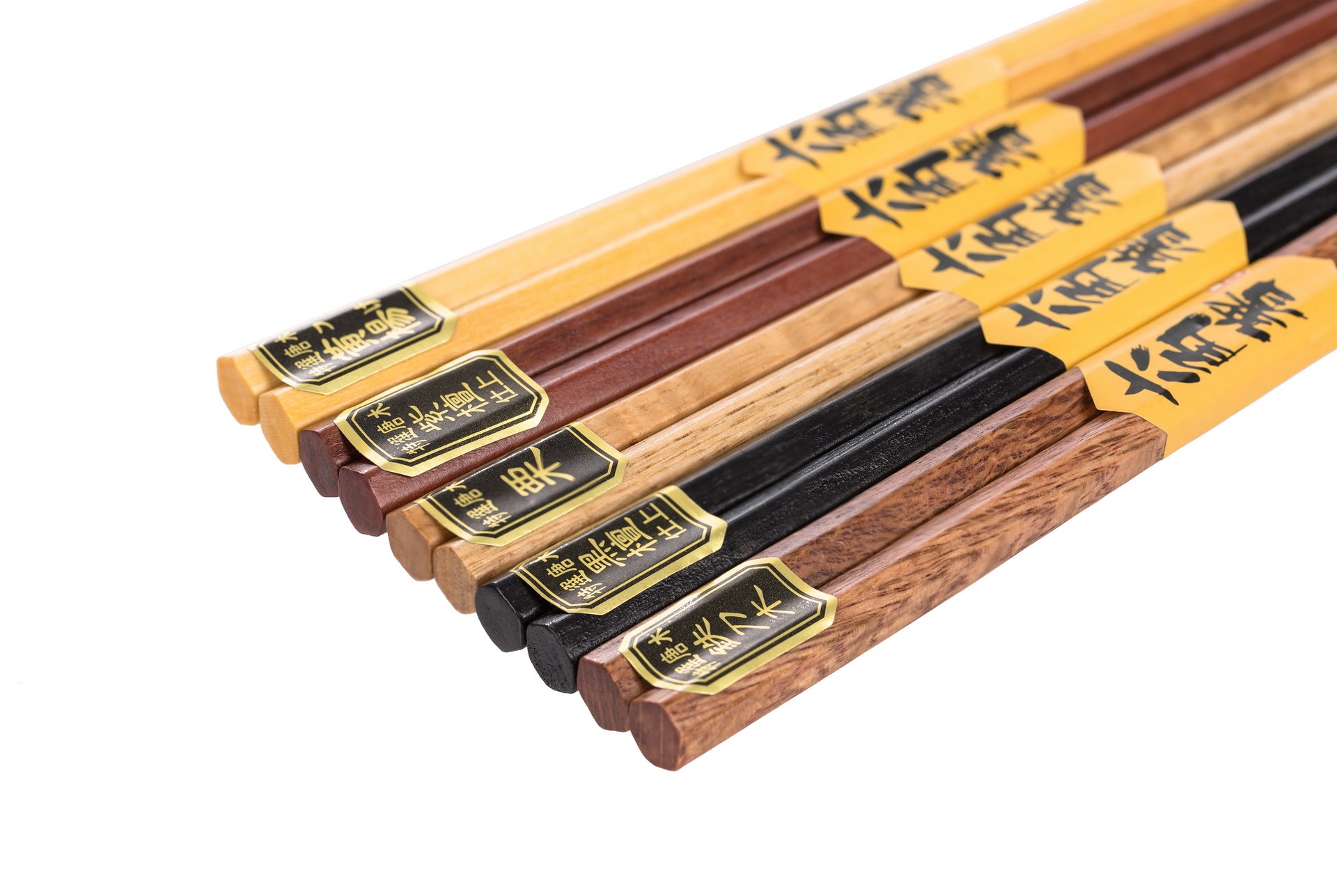Heim Concept 5 Pair Organic Standard Hardwood Japanese Reusable Wood Chopsticks