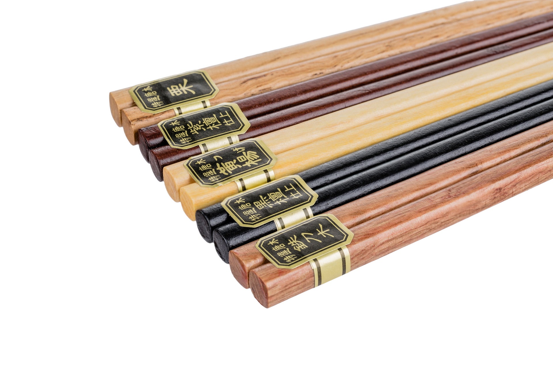 Heim Concept 5 Pair Organic Basic Hardwood Japanese Reusable Wood Chopsticks