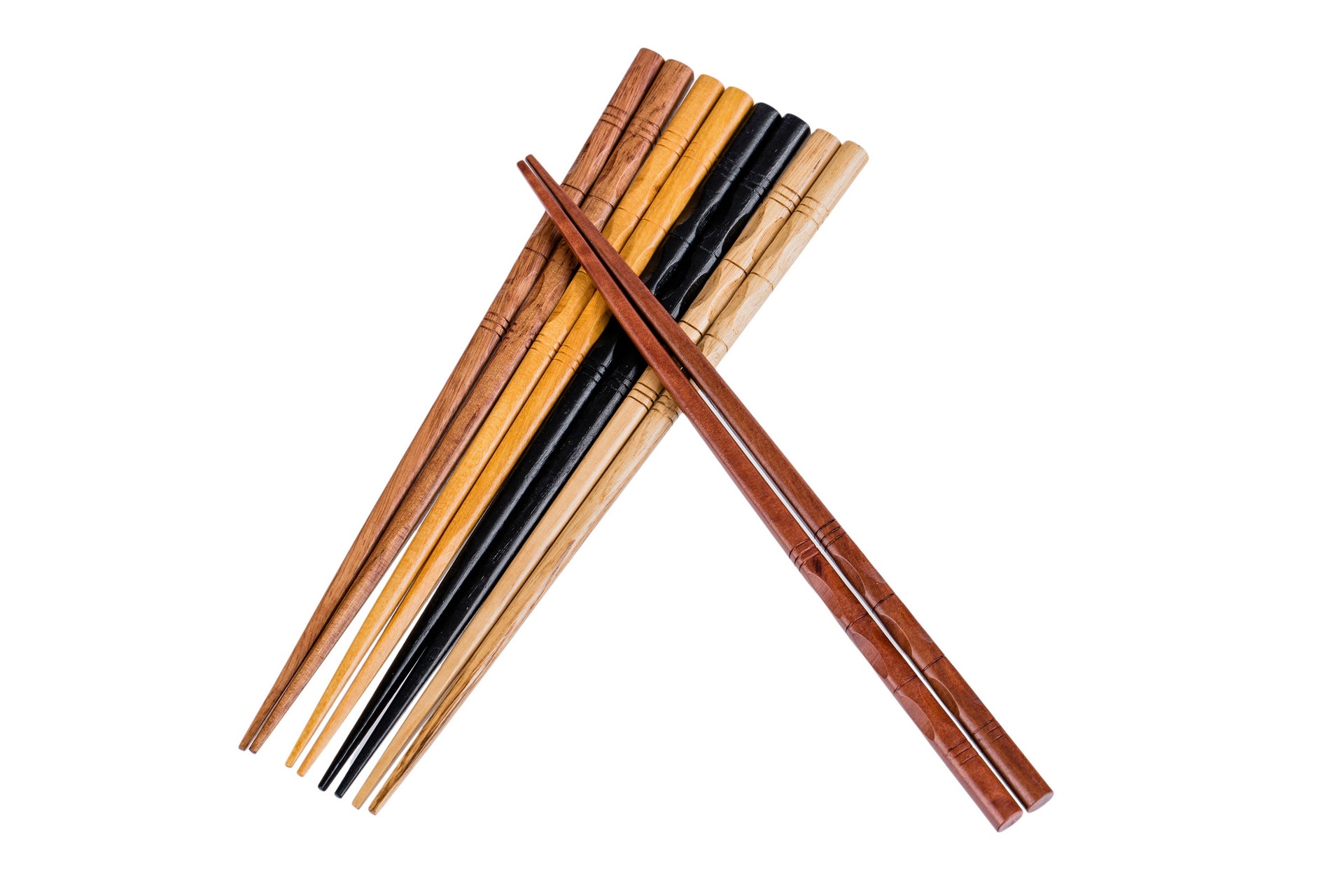 Heim Concept 5 Pair Organic Classic Hardwood Japanese Reusable Wood Chopsticks