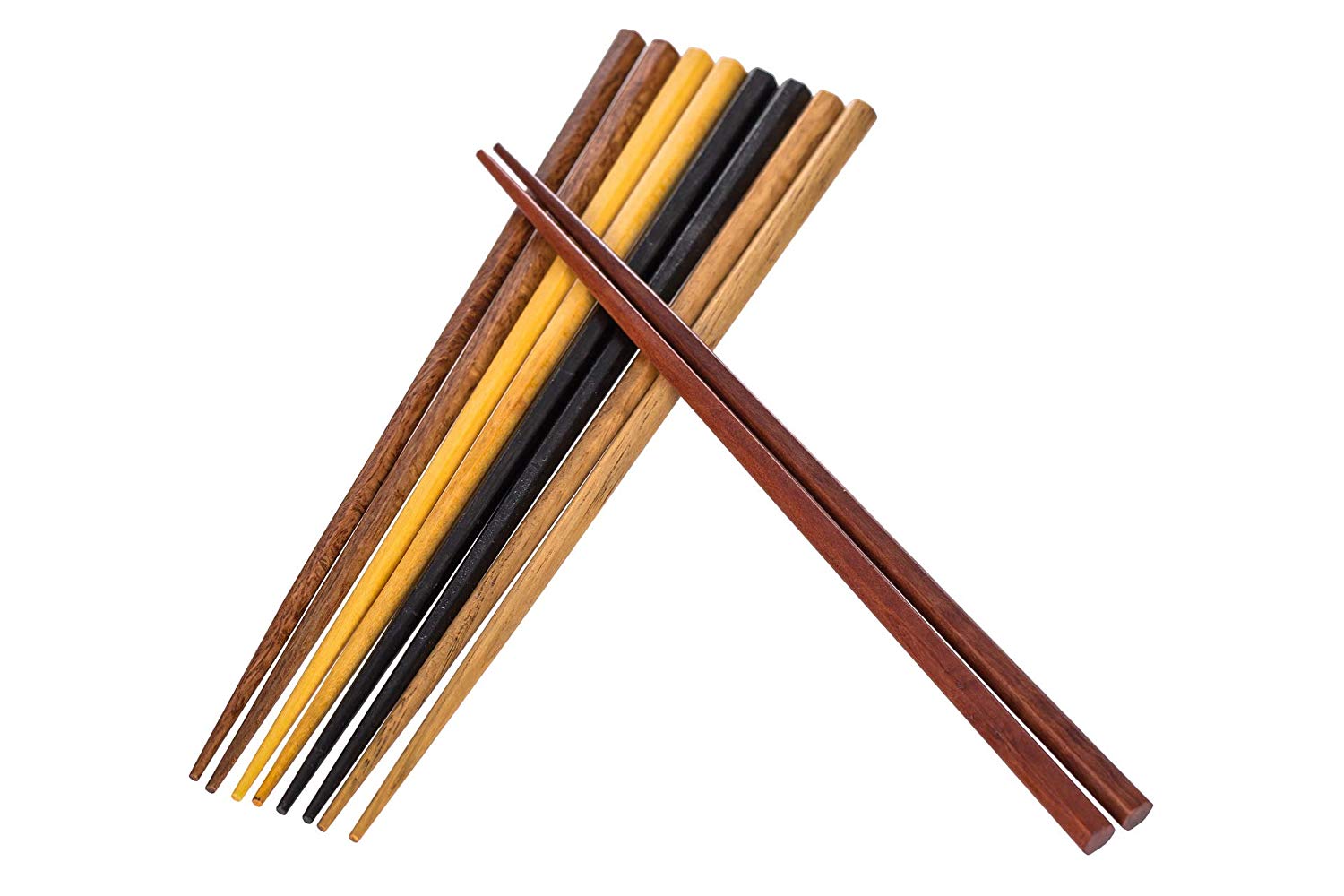 Heim Concept 5 Pair Organic Standard Hardwood Japanese Reusable Wood Chopsticks