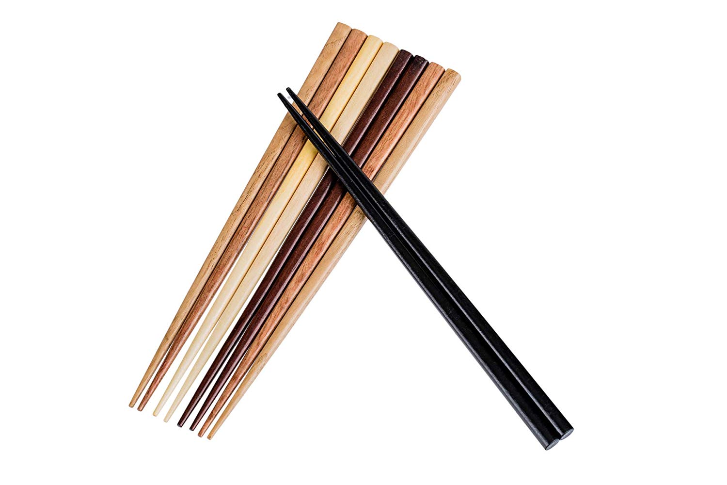 Heim Concept 5 Pair Organic Basic Hardwood Japanese Reusable Wood Chopsticks