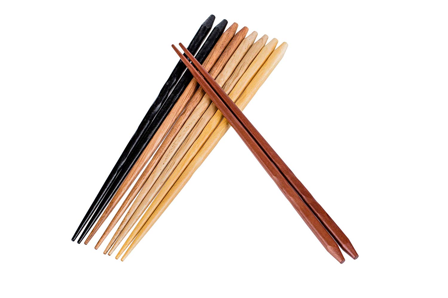 Heim Concept 5 Pair Organic Traditional Hardwood Japanese Reusable Chopsticks