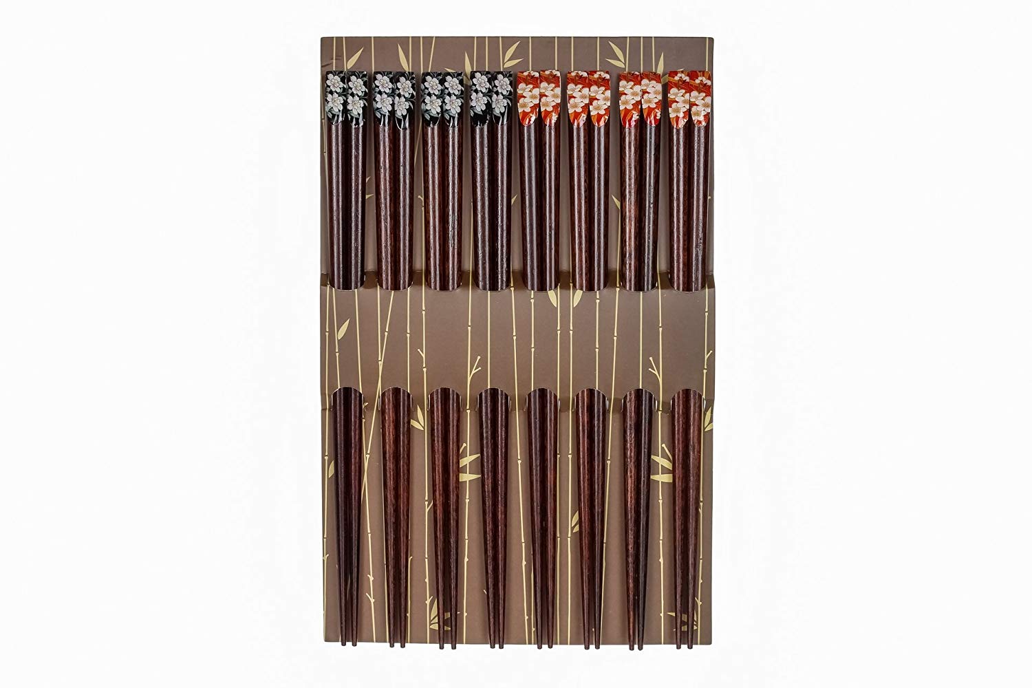 Heim Concept 8 Pair Organic Natural Hardwood Japanese Reusable Wood Chopsticks