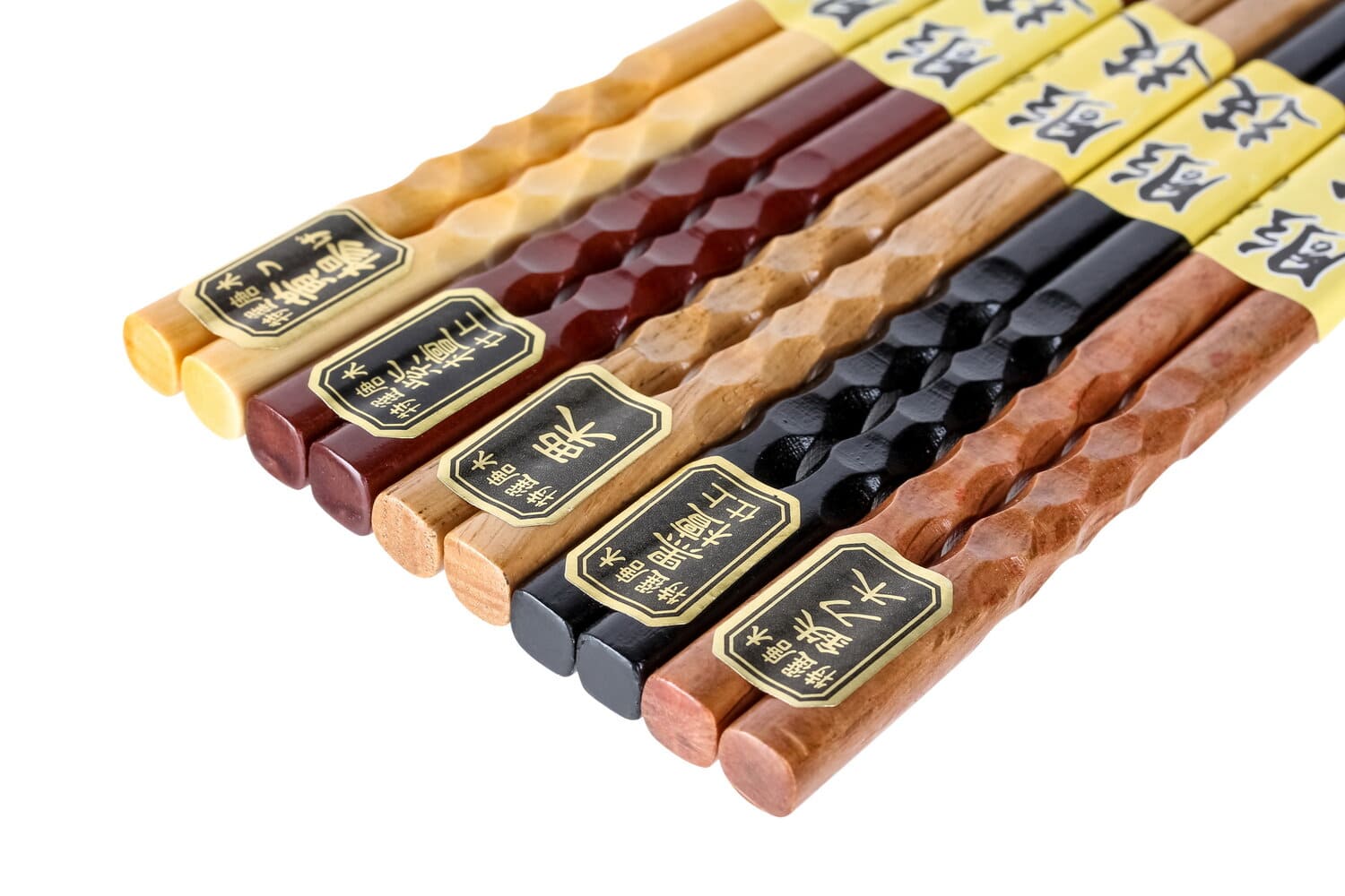 Heim Concept 5 Pair Organic Natural Hardwood Japanese Reusable Wood Chopsticks
